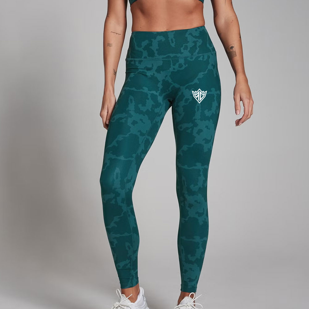 Abstract Leggings – Marine Blue