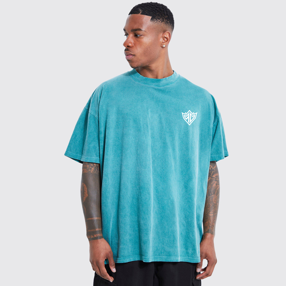 Oversized Washed Worldwide Floral Graphic T-shirt